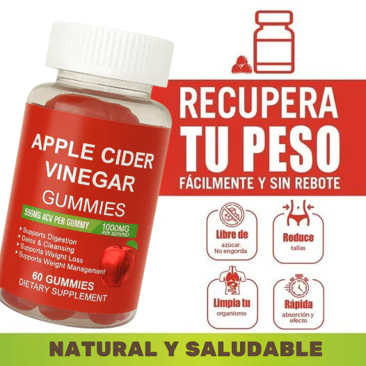 Gomitas De Vinagre De Manzana [Paga al recibir — Sin riesgo]