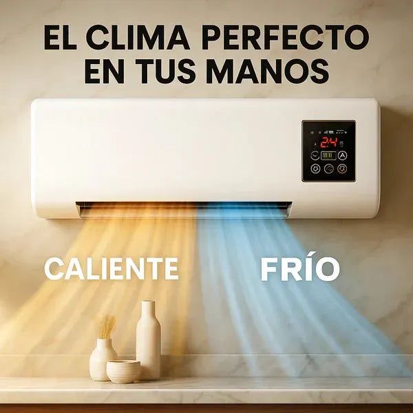 Mini Aire Acondicionado Portátil 2 en 1 - Calienta y Enfría al instante, con Bajo Consumo Energético