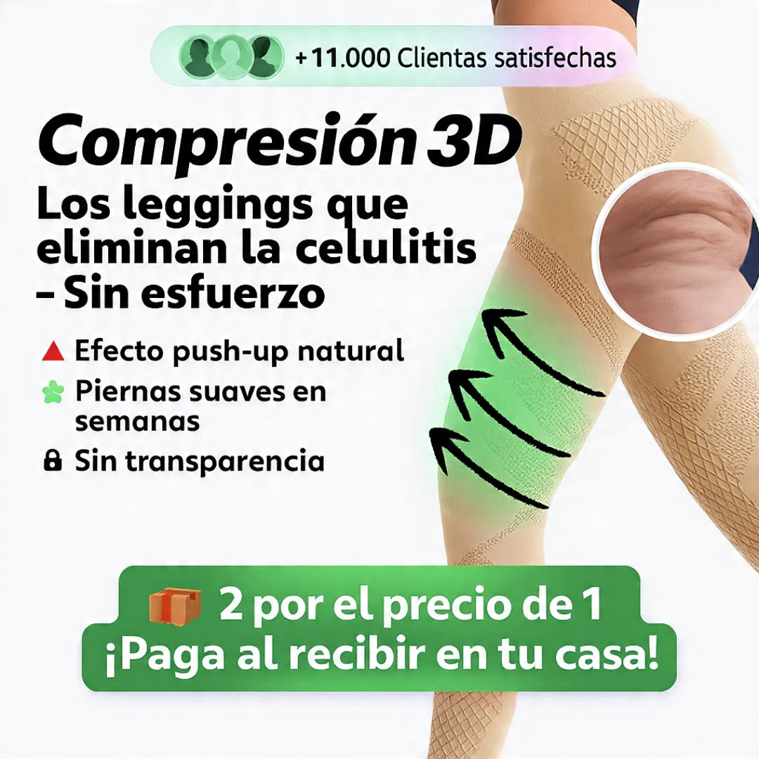 Pack 2×1 — Leggings 3D que moldean y reducen celulitis